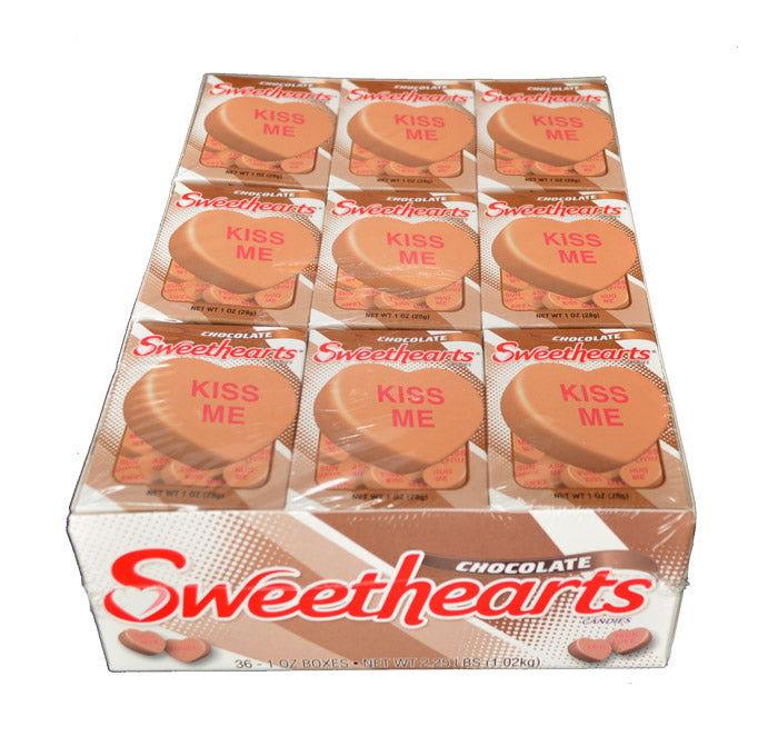 Chocolate Sweethearts Conversation Hearts Box - CandyFavorites