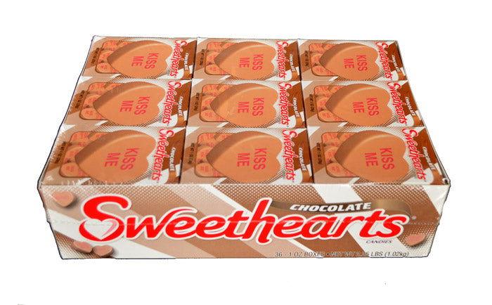 Chocolate Sweethearts Conversation Hearts Box - CandyFavorites