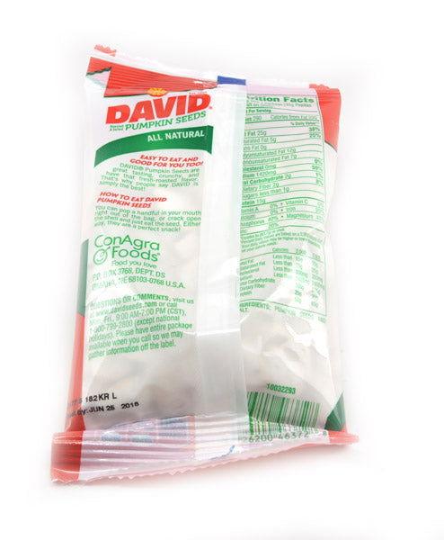 David's Pumpkin Seeds 2.25 Ounce Bag - CandyFavorites