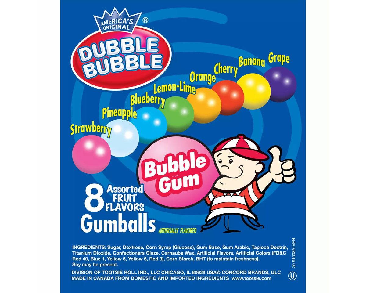 Dubble Bubble Large Assorted Fruit Gumballs - CandyFavorites