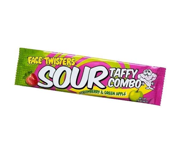 Face Twisters Strawberry and Green Apple Taffy Combo - CandyFavorites