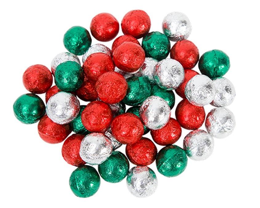 Foil Wrapped Christmas Chocolate Balls - CandyFavorites