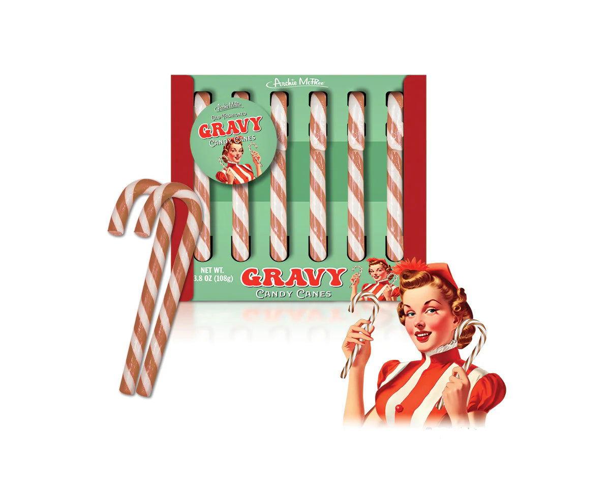 Gravy Flavored Candy Canes 6 Count Box - CandyFavorites