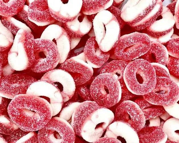 Gummi Cherry Rings 6.5 Ounce Peg Bags - 6 / Box - CandyFavorites