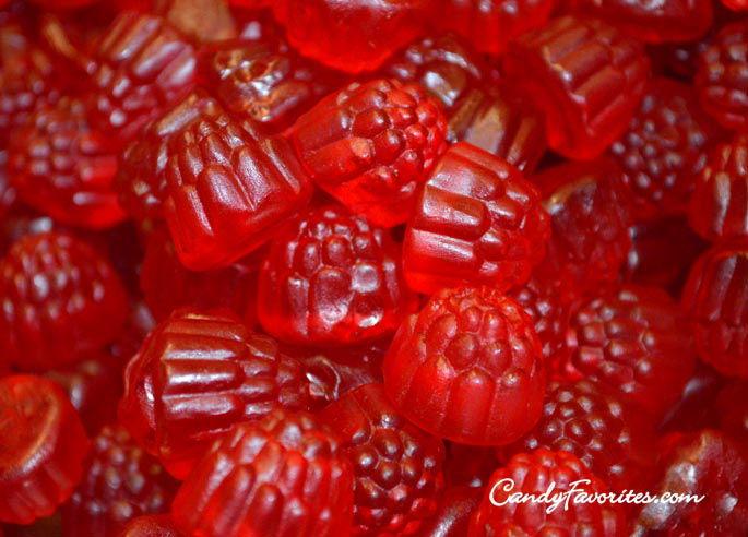 Gummi Raspberries 6 Ounce Peg Bags - CandyFavorites