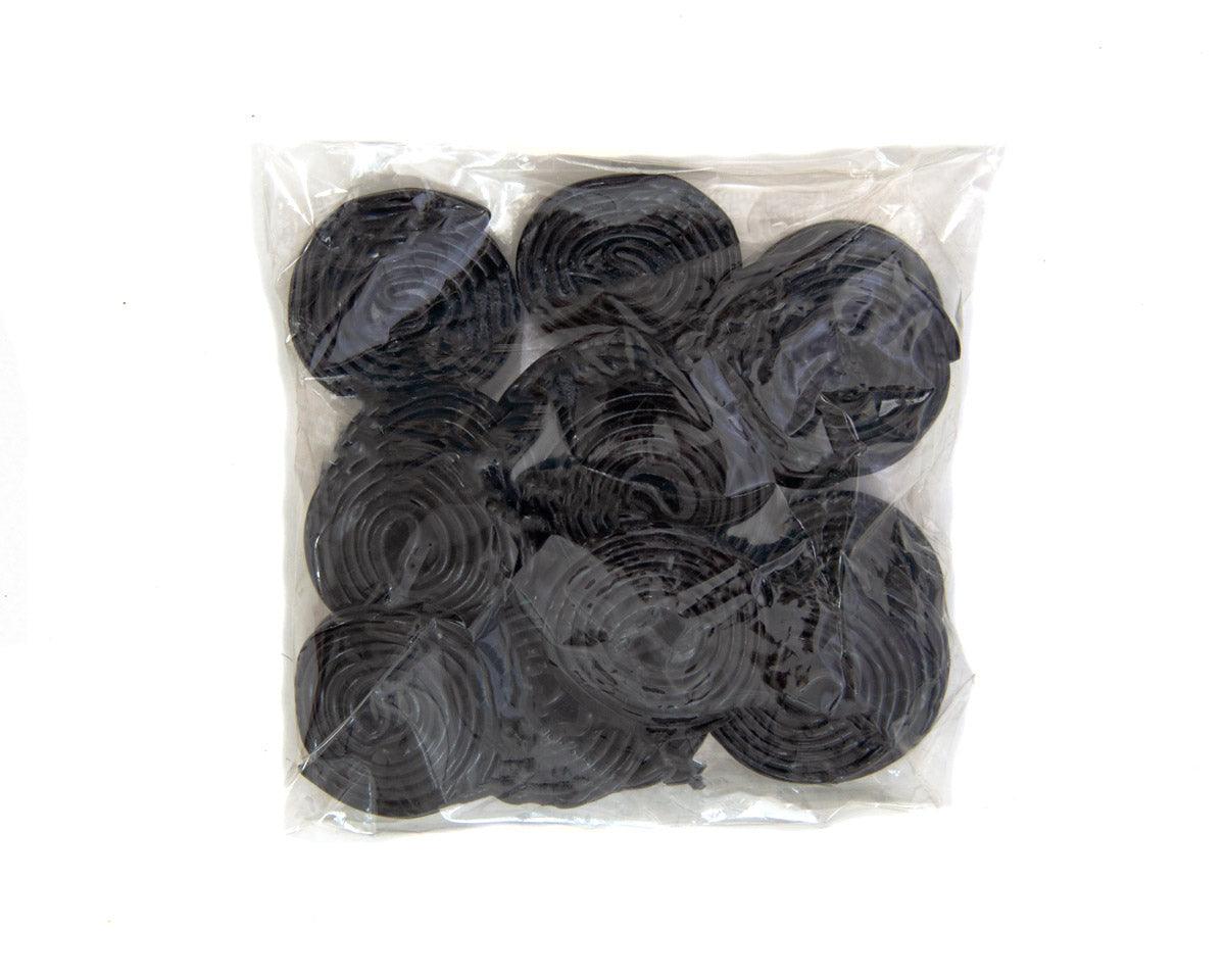 Hand Packed Black Licorice Wheels 7 oz. Bags - CandyFavorites