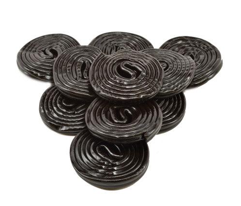 Hand Packed Black Licorice Wheels 7 oz. Bags - CandyFavorites