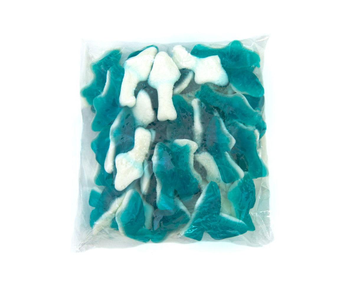 Hand Packed Gummi Blue Sharks Bags - 6 / Box - CandyFavorites