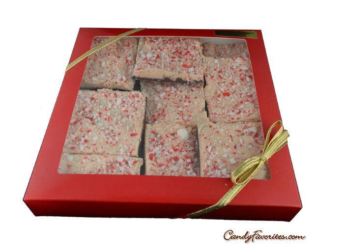 Handmade Peppermint White and Dark Chocolate Bark Gift Box - CandyFavorites