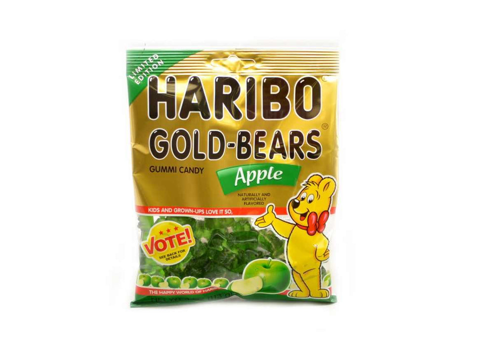 Haribo Limited Edition Gold Apple Gummi Bears - CandyFavorites