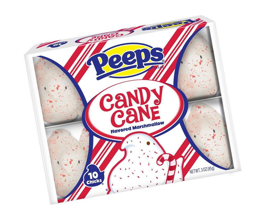 Marshmallow Peeps Candy Cane Chicks 10 Piece Tray - CandyFavorites