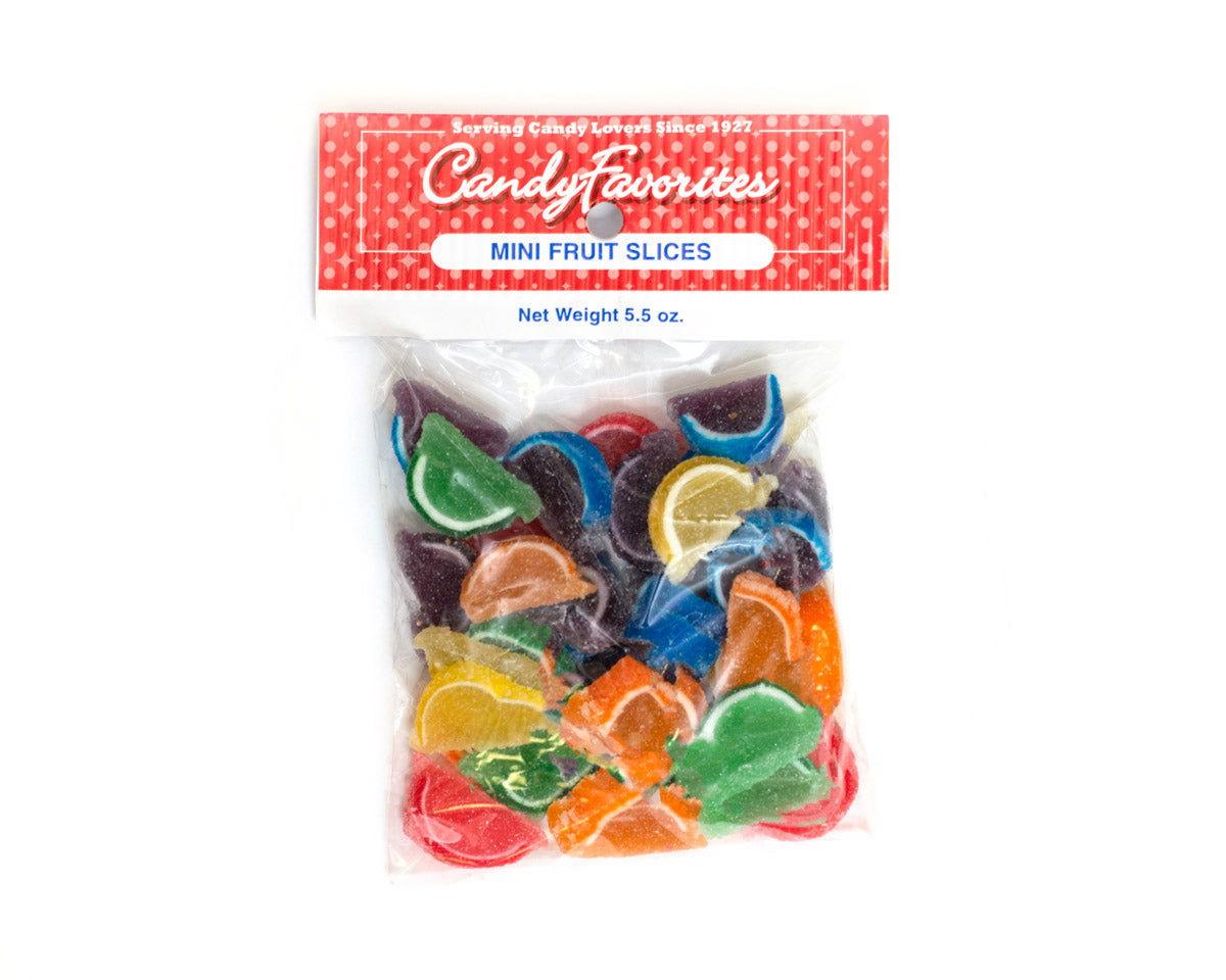 Mini Fruit Slices 5.5 Ounce Peg Bags - CandyFavorites