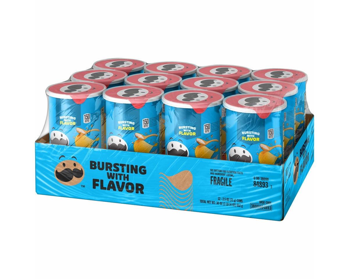Pringles Salt and Vinegar "Grab n' Go" Potato Chips 2.5 oz. Cans - CandyFavorites