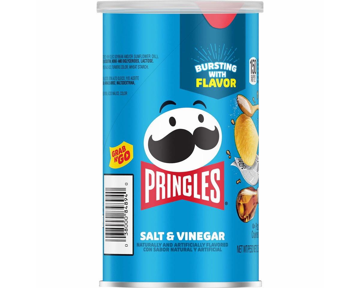 Pringles Salt and Vinegar "Grab n' Go" Potato Chips 2.5 oz. Cans - CandyFavorites