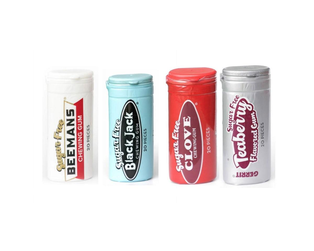 Retro Sugar-Free Gum Assortment - Beemans, Blackjack, Clove, and Teaberry - CandyFavorites