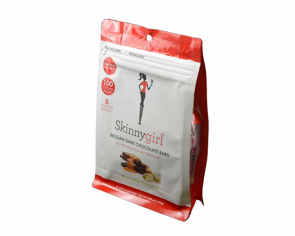 
                      
                        Skinnygirl Belgian Dark Chocolate with Pistachio Caramel Bars - CandyFavorites
                      
                    