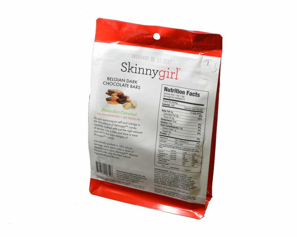 
                      
                        Skinnygirl Belgian Dark Chocolate with Pistachio Caramel Bars - CandyFavorites
                      
                    