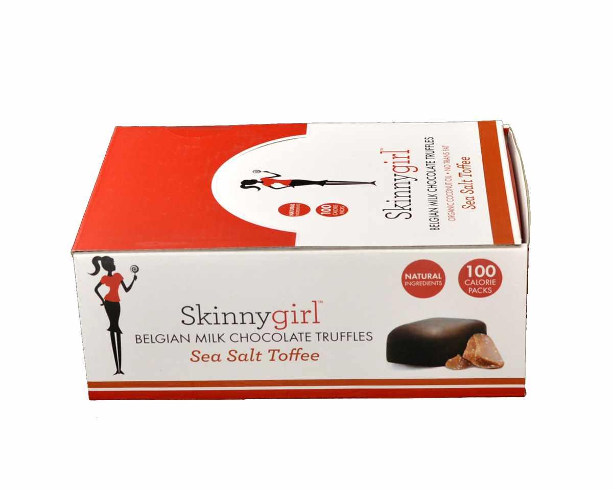Skinnygirl Belgian Milk Chocolate Sea Salt Toffee Truffles Box - CandyFavorites