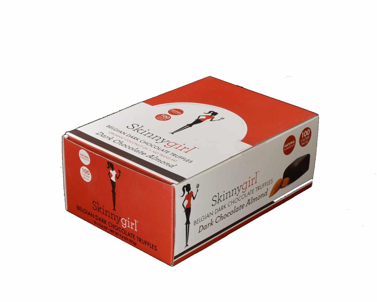 Skinnygirl Dark Chocolate Almond Truffles Box - CandyFavorites