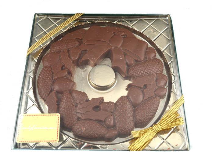 Solid Chocolate Holiday Wreath - CandyFavorites