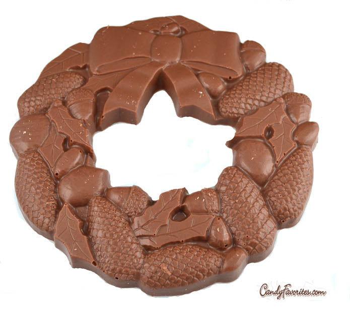 Solid Chocolate Holiday Wreath - CandyFavorites