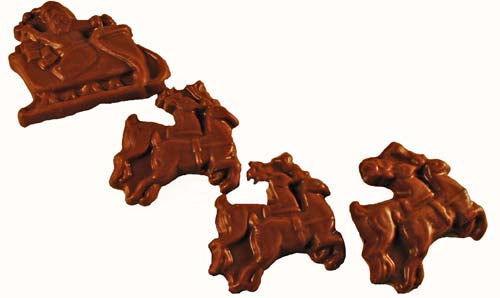 Solid Chocolate Santas and Reindeer - CandyFavorites