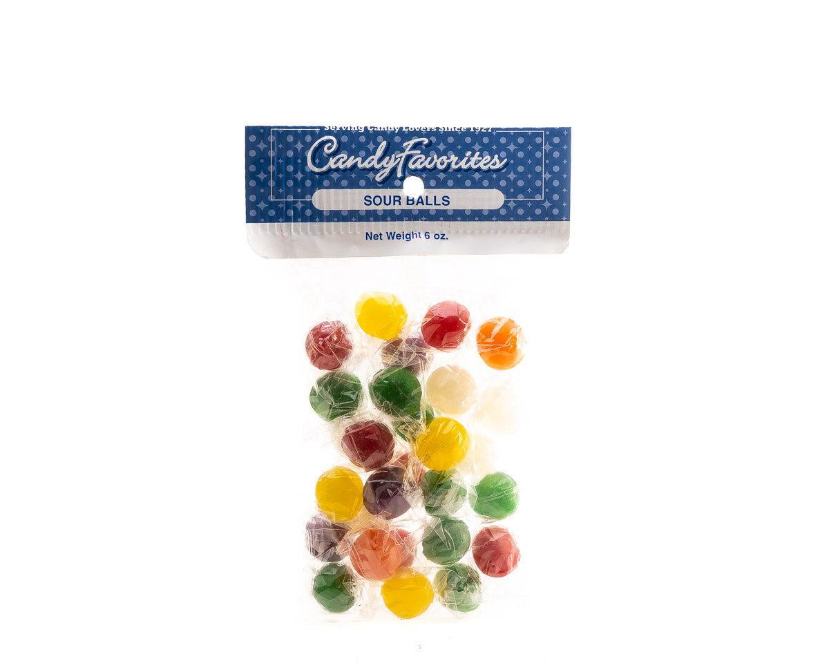 Sour Balls 6 Ounce Peg Bags - CandyFavorites