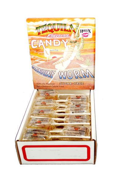 Sugar-Free Tequila Flavored Lollipop with Genuine Worm - CandyFavorites