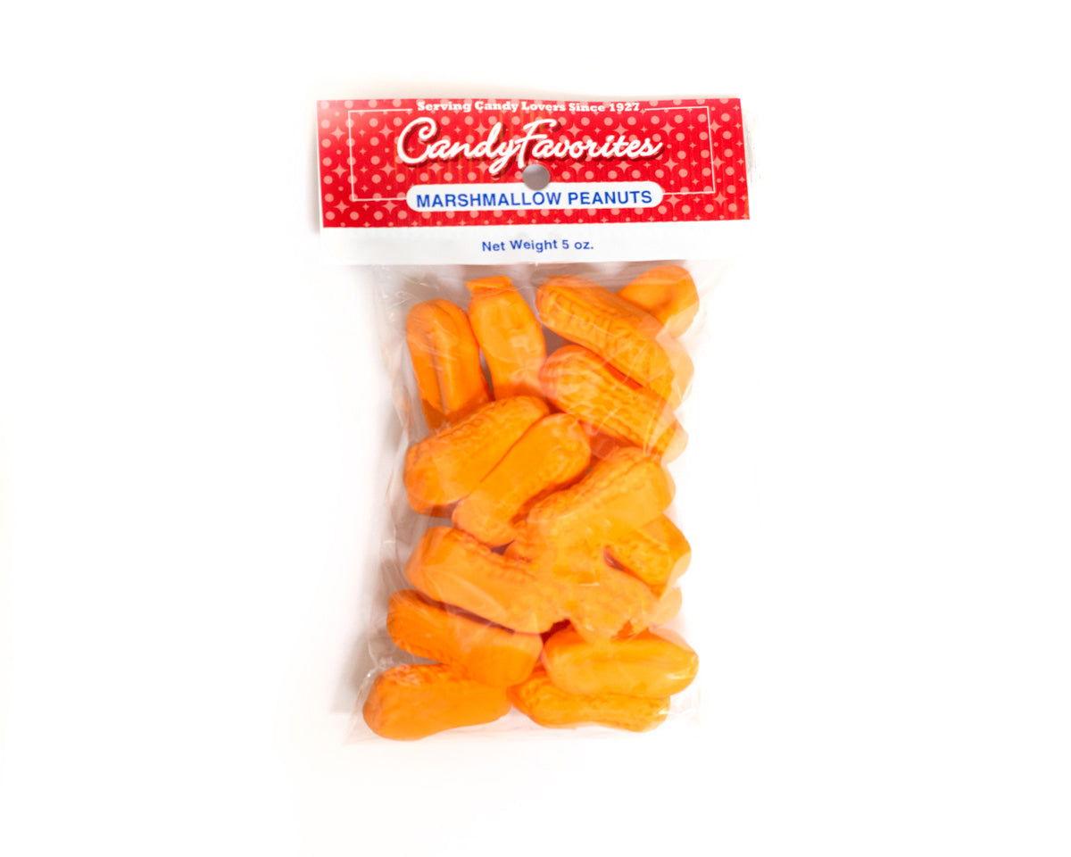 Unwrapped Marshmallow Peanuts 5 Ounce Peg Bags - CandyFavorites