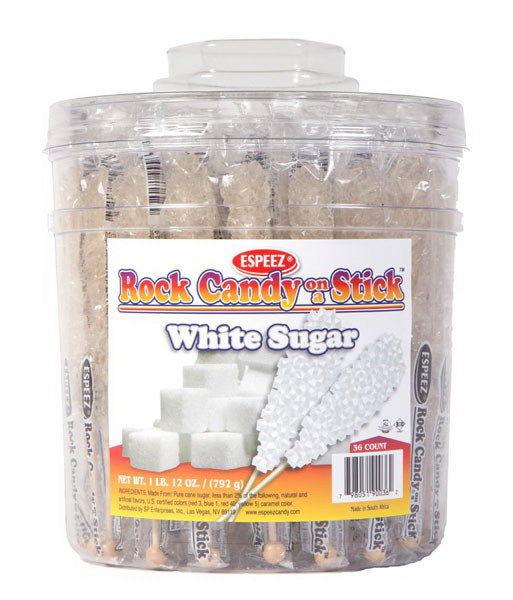 White Rock Candy on a Stick Jar - CandyFavorites