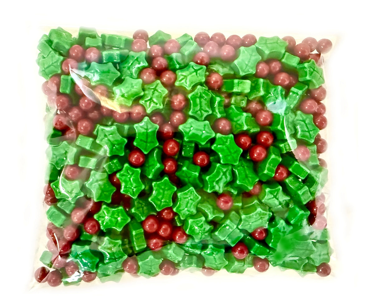 Holly Berries Candy Flat Bags