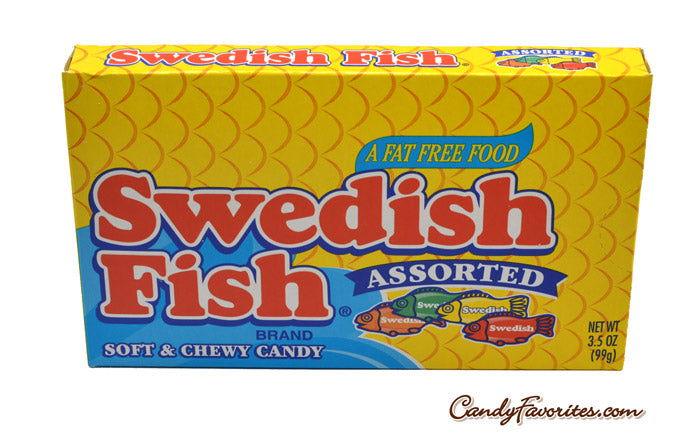 Assorted Swedish Fish Soft & Chewy Candy 3.5 Ounce Box - CandyFavorites