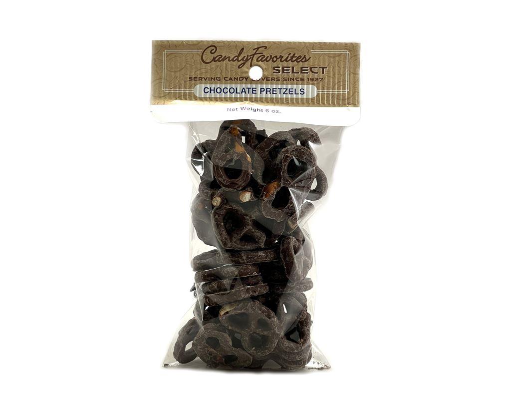 Chocolate Covered Pretzels "Select Label" 5.5 oz. Peg Bags - CandyFavorites