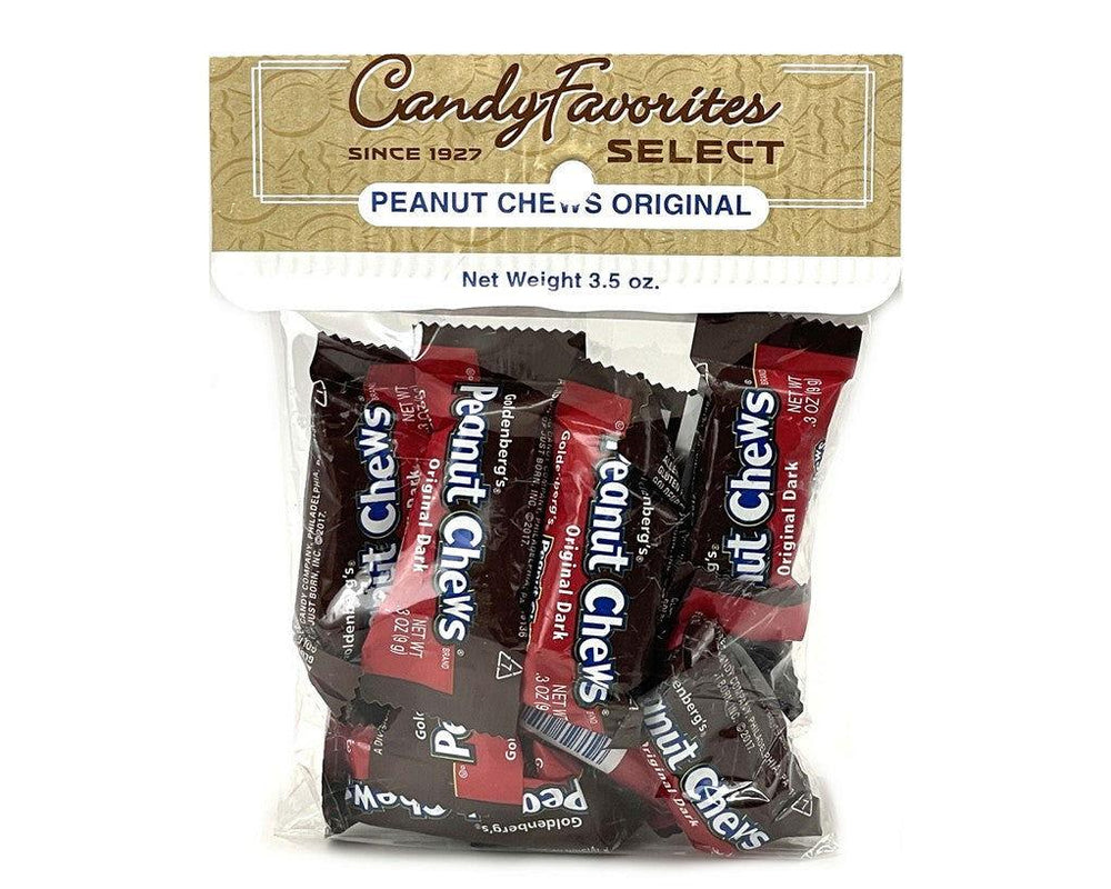 Dark Chocolate Peanut Chews "Select Label"  Peg Bags - CandyFavorites