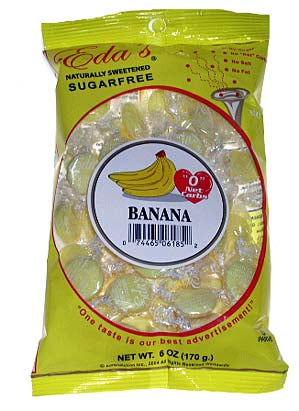 Edas Sugar Free Banana Drops Bags - CandyFavorites