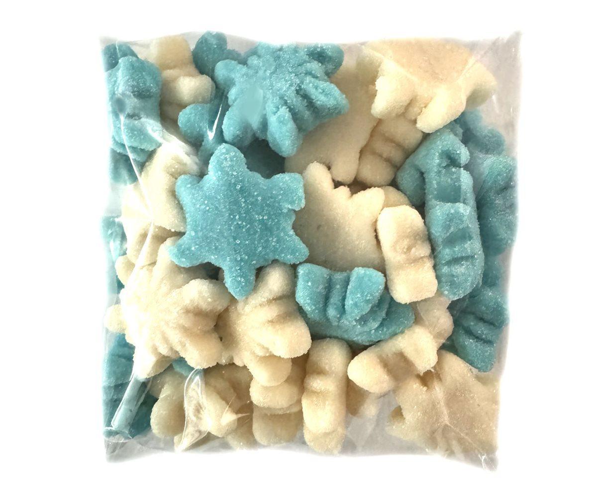 Gummi Glitter Snowflakes Hand-Packed Flat Bags - CandyFavorites