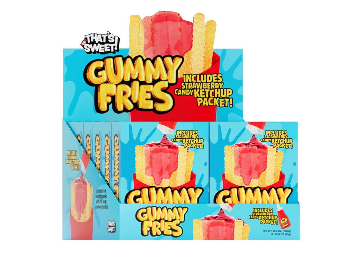 Gummy Fries With Strawberry Candy Ketchup - CandyFavorites