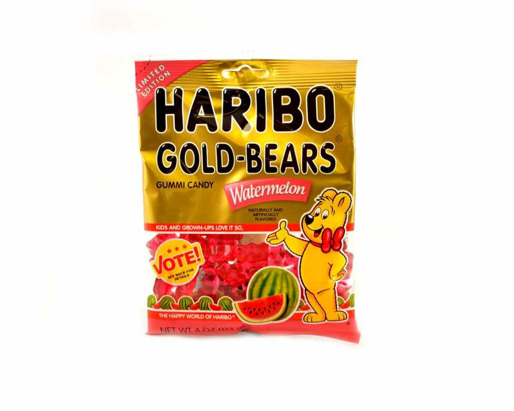 Haribo Limited Edition Gold Watermelon Gummi Bears - CandyFavorites