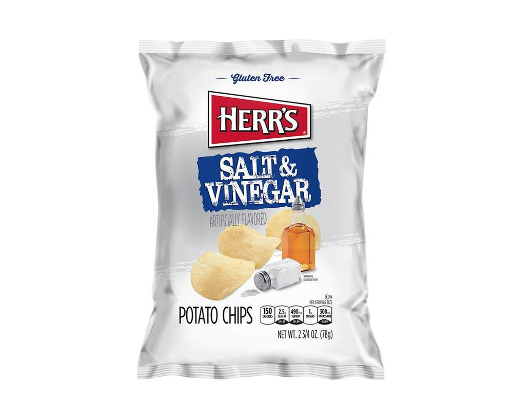 Herr’s Salt & Vinegar Potato Chips Bags - CandyFavorites