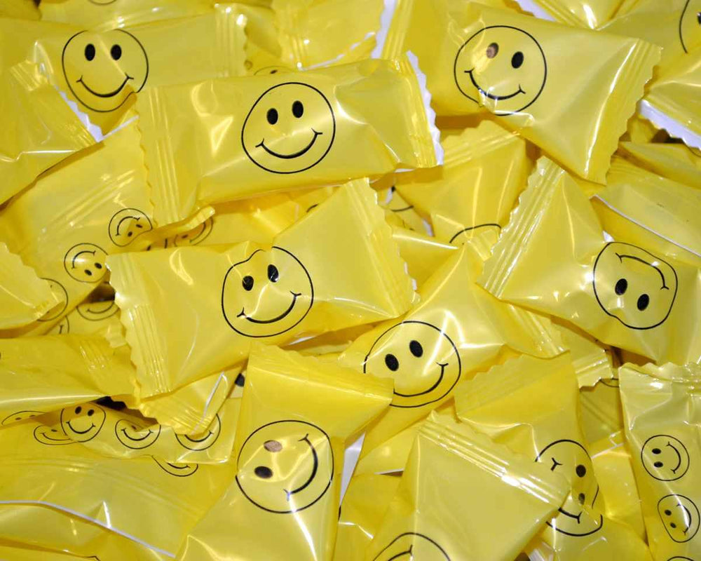 Individually Wrapped Smiley Face Buttermints - CandyFavorites