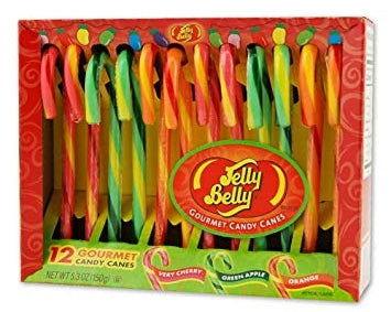Jelly Belly 3 Flavor Candy Cane 5.3 oz. 12 Count Tray - CandyFavorites