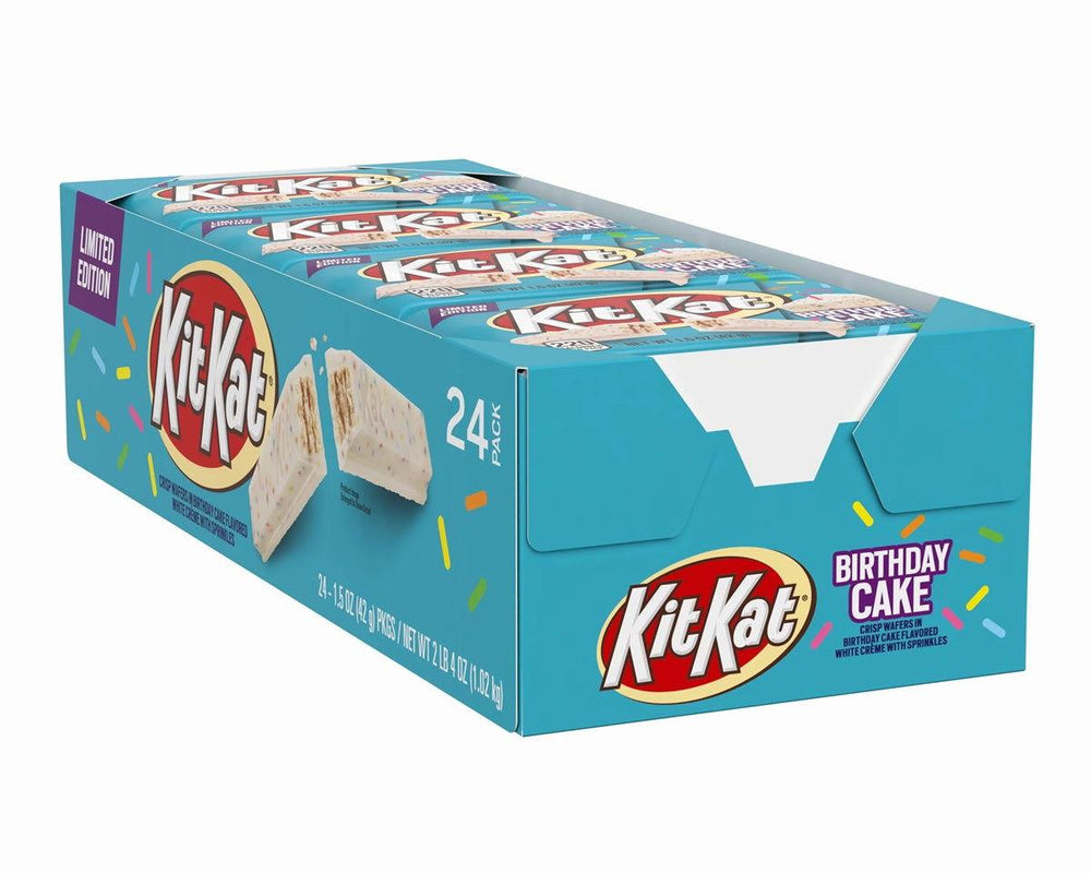 Limited Edition Kit Kat Birthday Cake with White Sprinkles 1.5 oz. Candy Bar - CandyFavorites