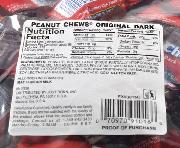 Original Dark Chocolate Peanut Chews Bite Size - CandyFavorites