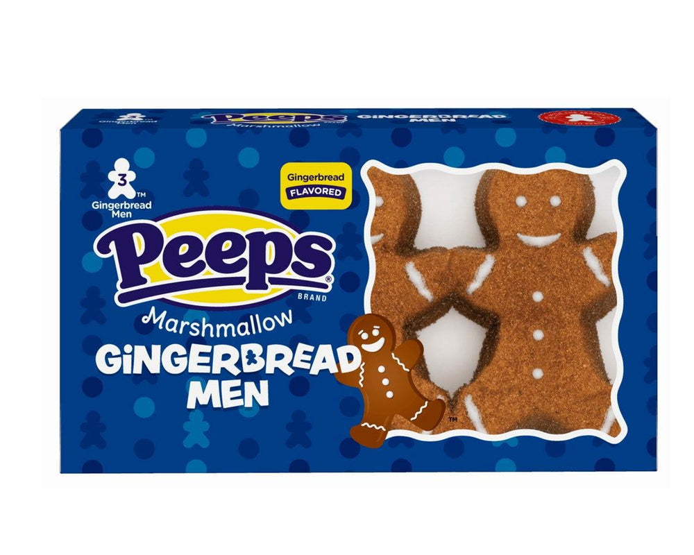 Peeps Marshmallow Gingerbread Men 3 Pack Tray - CandyFavorites