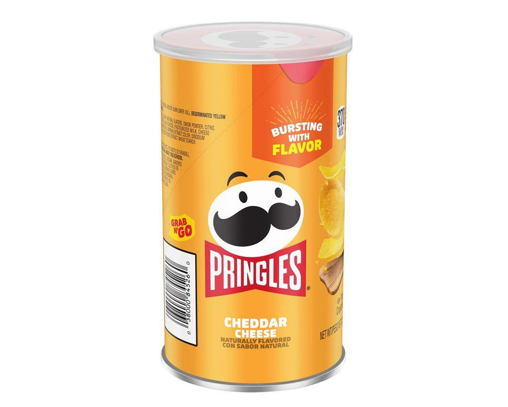 Pringles Cheddar Cheese Potato Crisps Grab n' Go Cans - CandyFavorites