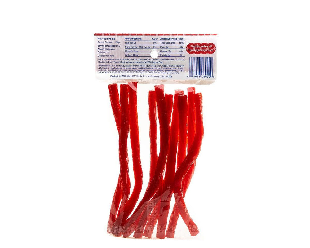 
                      
                        Red Licorice Twists 5 Ounce Peg Bags - CandyFavorites
                      
                    