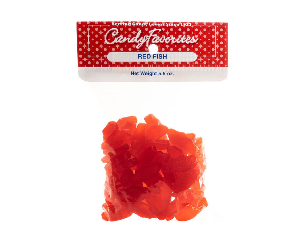 Red Swedish Fish 5.5 Ounce Peg Bags - CandyFavorites