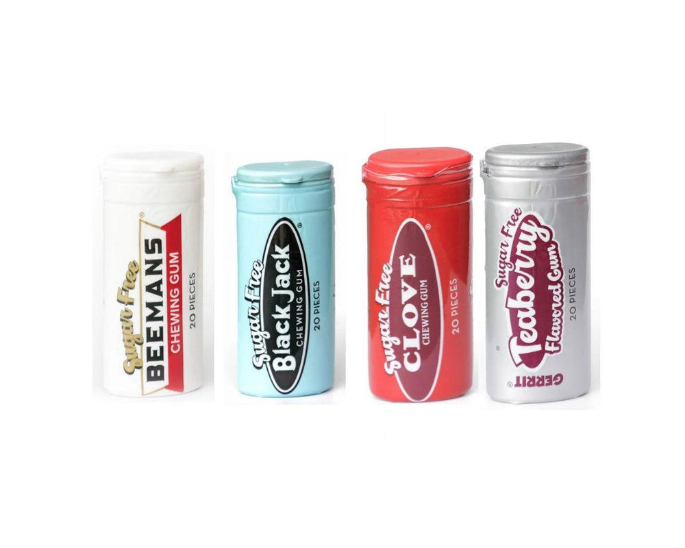 Retro Sugar-Free Gum Assortment - Beemans, Blackjack, Clove, and Teaberry - CandyFavorites
