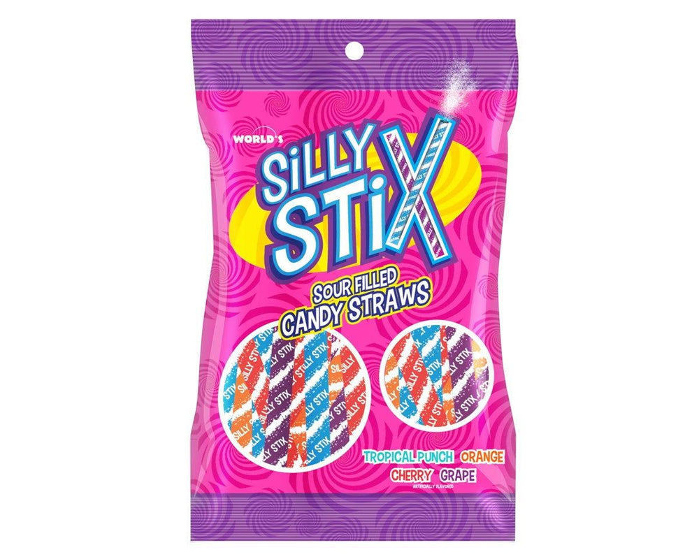 Silly Stix Sour Filled Candy Straws Bags - CandyFavorites