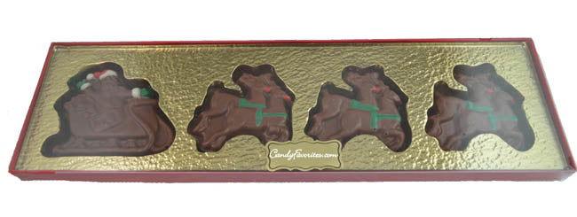 Solid Chocolate Santas and Reindeer - CandyFavorites